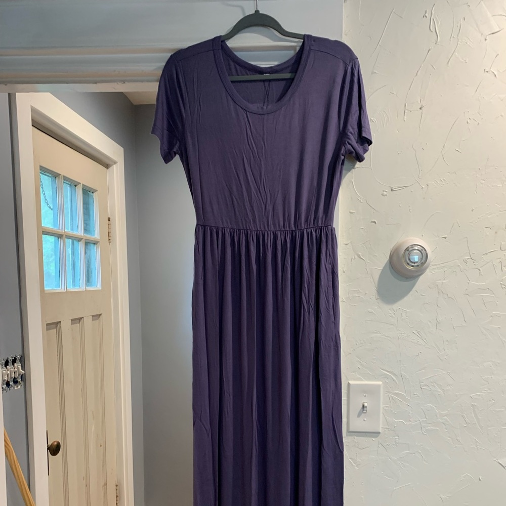 Purple floor length dress